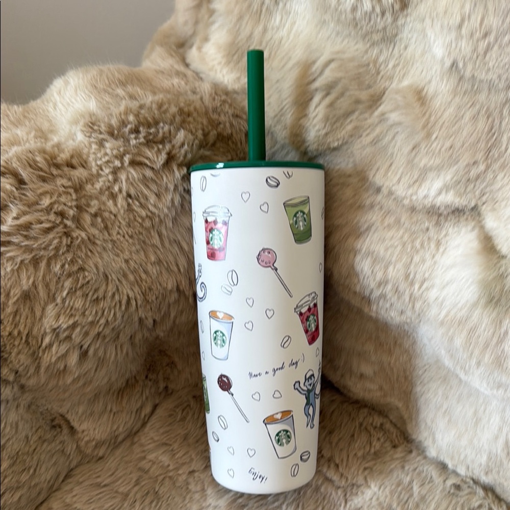 Roller Rabbit x Starbucks Coffeehouse Bonanza Stainless Steel Christmas Cup